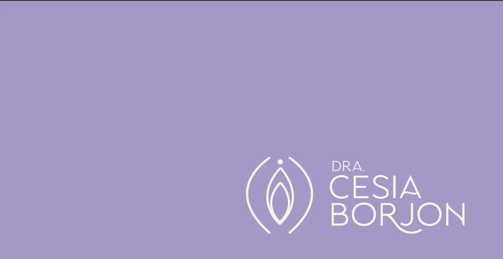 Logotipo de la Dra. Cesia Borjón sobre fondo de marca