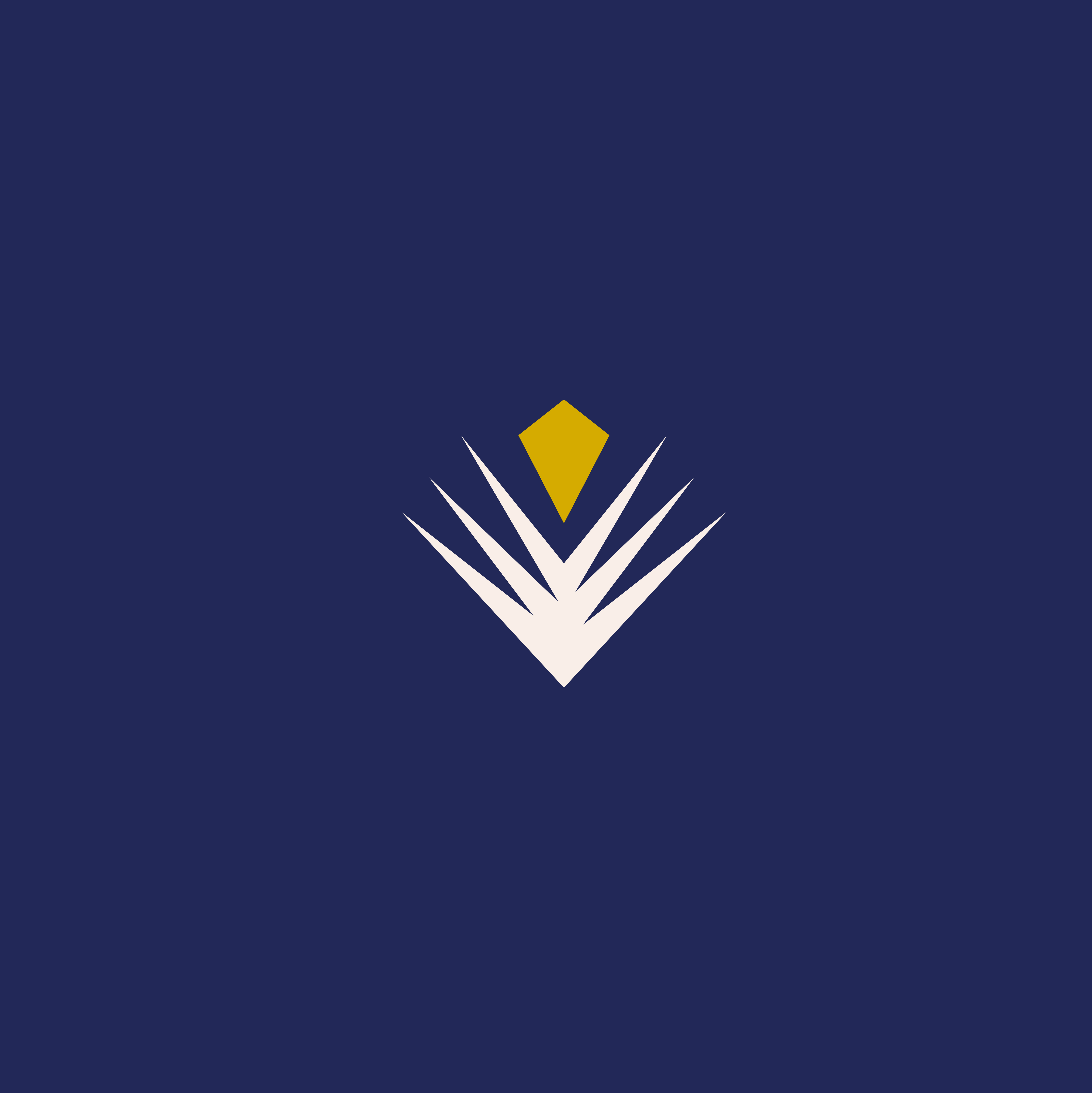 Secondary logo on a blue background featuring a wheat-spike motif, a key element for Excellentia Foods, redesigned by Ecommetrica