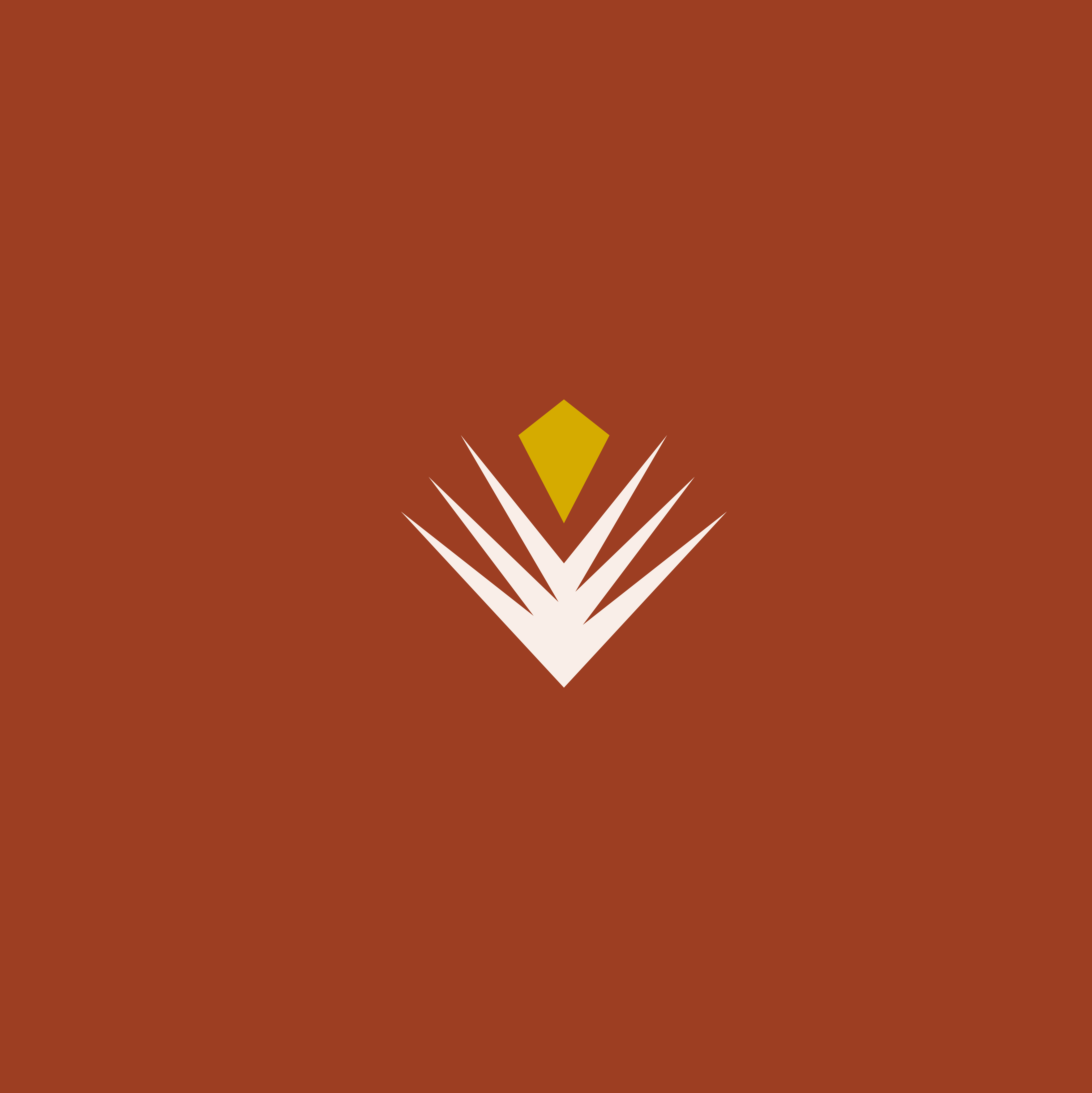 Secondary logo on a maroon background featuring a wheat-spike motif, a key element for Excellentia Foods, redesigned by Ecommetrica