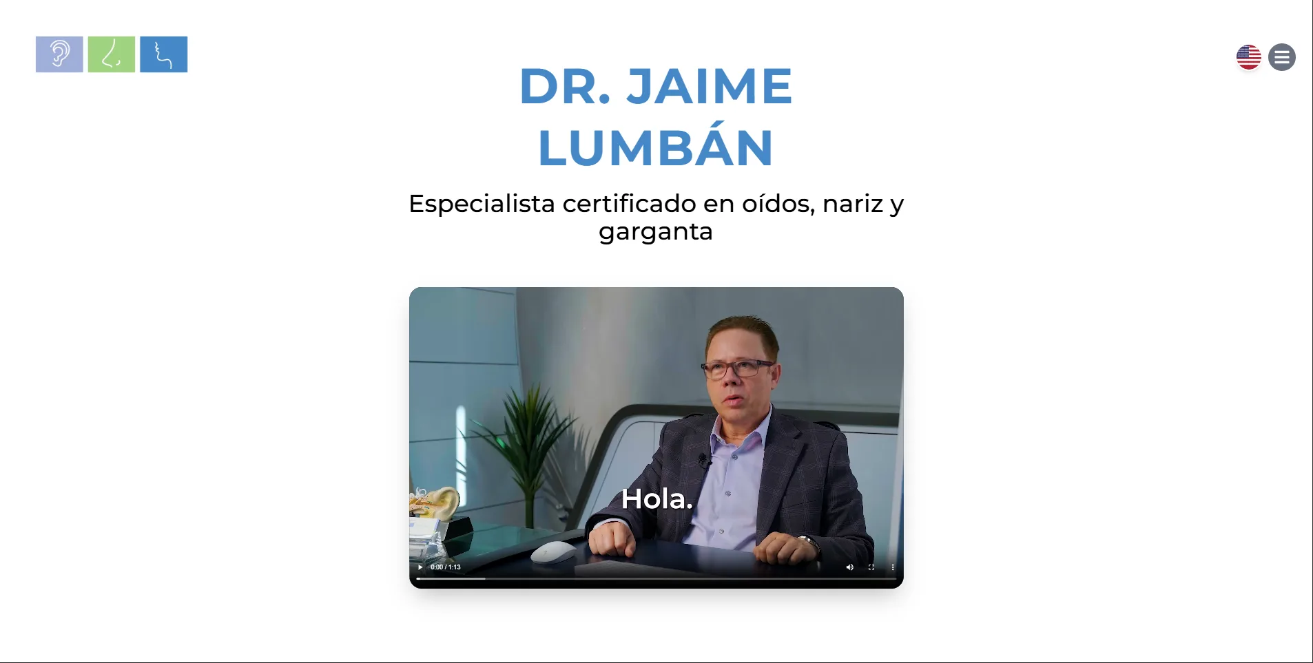 Después: nueva página de perfil del Dr. Jaime Lumbán